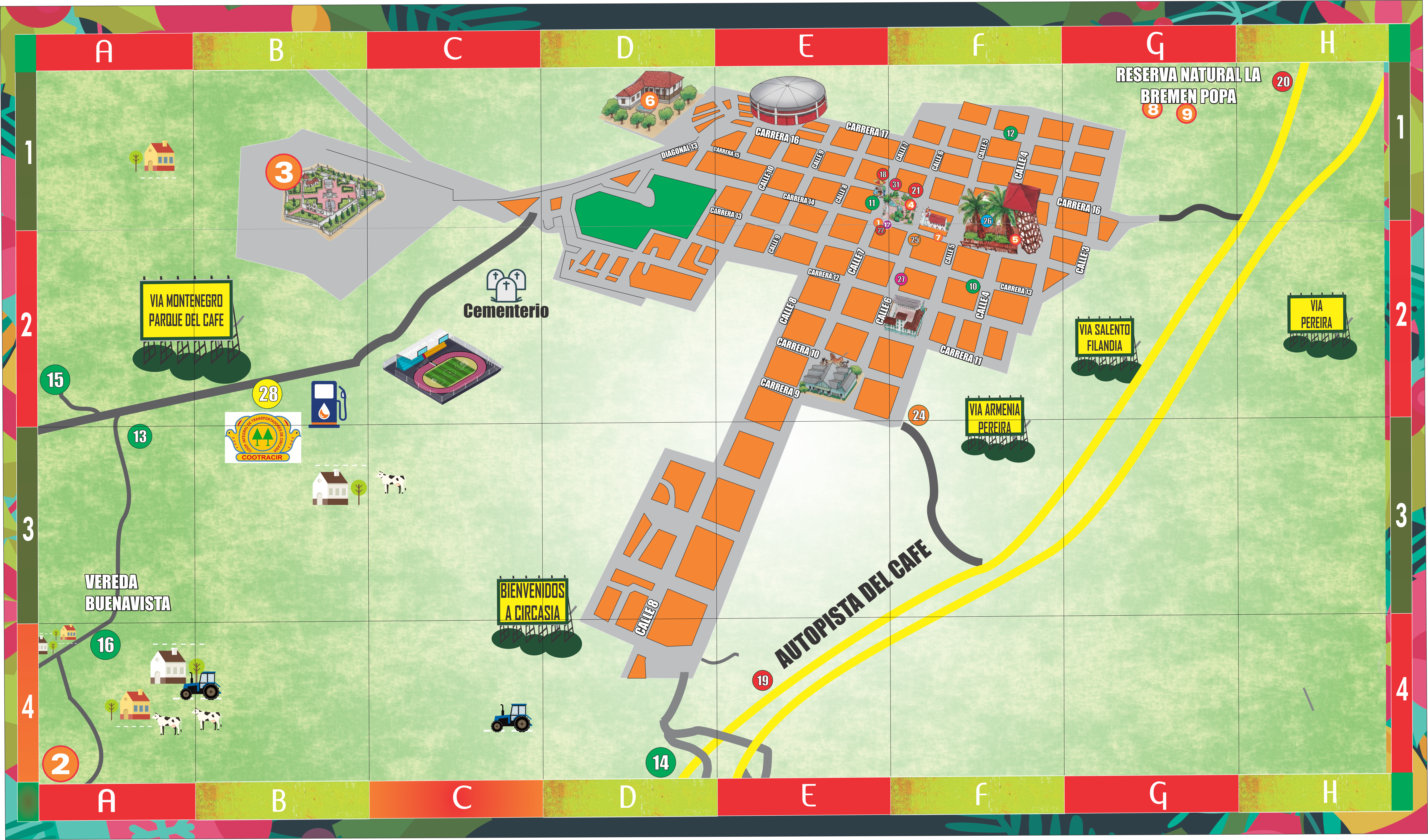 Mapa Turístico - Cara 1
